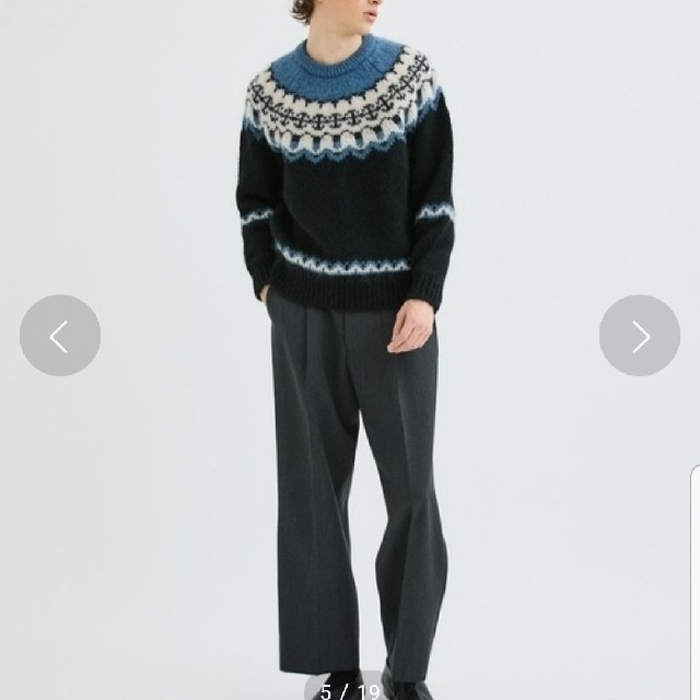 COMOLI(コモリ)のbatoner mohair nordic crew neck STUDIOUS メンズのトップス(ニット/セーター)の商品写真