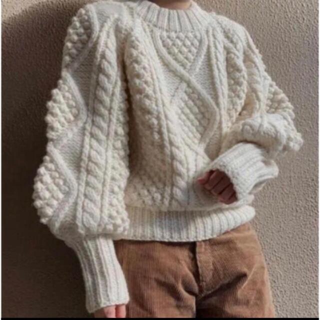 calme hand cable pullover knit