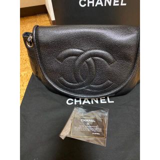 シャネル(CHANEL)の♡極美品♡CHANELキャビアスキン　ハーフムーンショルダー♡(ショルダーバッグ)