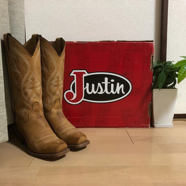 Justin★ジャスティン★ウェスタンブーツ★本革★美品★箱アリ