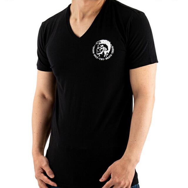 DIESEL(ディーゼル)のディーゼル　メンズS　Tシャツ Vネックシャツ　ブラック　インナーシャツ メンズのトップス(Tシャツ/カットソー(半袖/袖なし))の商品写真