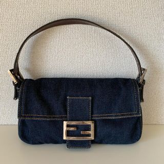 フェンディ(FENDI)のフェンディ ズッカ マンマ バケット ショルダーバッグ デニム インディゴ (ショルダーバッグ)