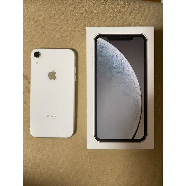 アップル iphoneXR 128GBホワイト　SIMフリー スマホ/家電/カメラのスマートフォン/携帯電話(スマートフォン本体)の商品写真