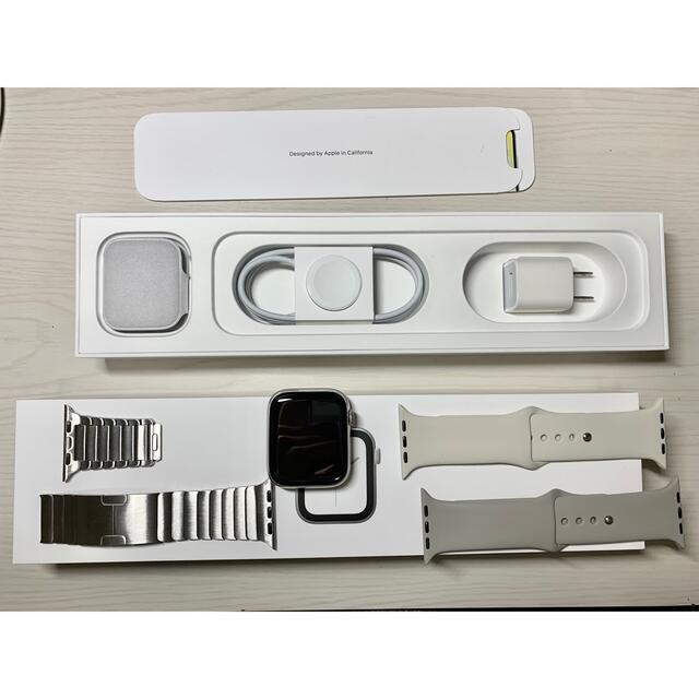 Apple Watch(アップルウォッチ)のApple Watch 4 GPS+Cellular 44mm ステンレス スマホ/家電/カメラのスマートフォン/携帯電話(その他)の商品写真