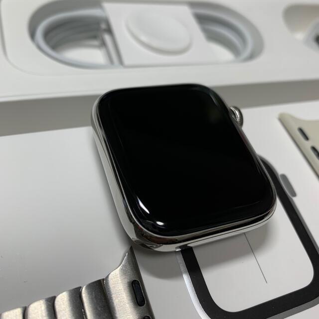 Apple Watch(アップルウォッチ)のApple Watch 4 GPS+Cellular 44mm ステンレス スマホ/家電/カメラのスマートフォン/携帯電話(その他)の商品写真