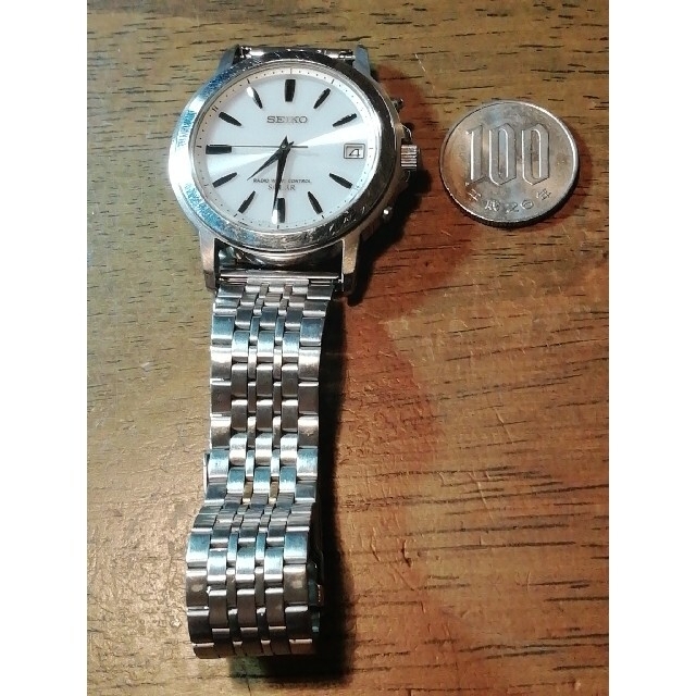 SEIKO(セイコー)のF34　超美品　セイコー　電波・ソーラー時計　デイト メンズの時計(腕時計(アナログ))の商品写真
