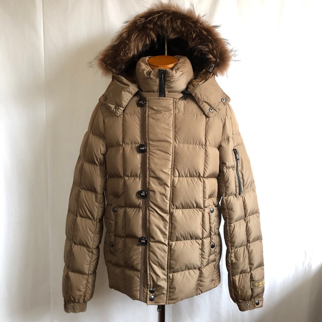 美品 TATRAS ダウンジャケット ミリタリーダウン ブラウン ラクーン
