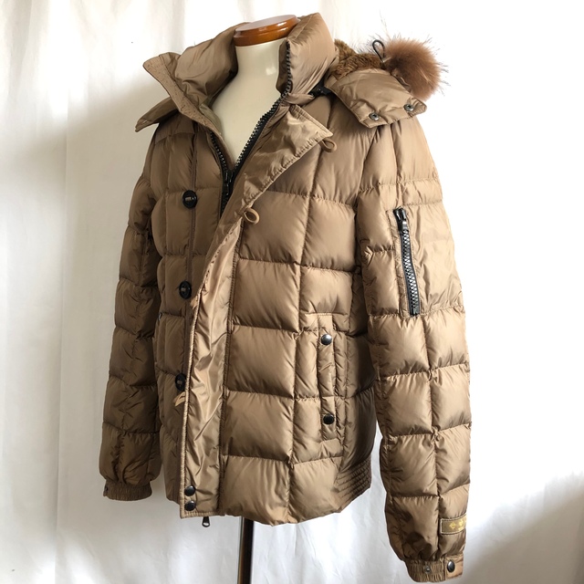 美品 TATRAS ダウンジャケット ミリタリーダウン ブラウン ラクーン
