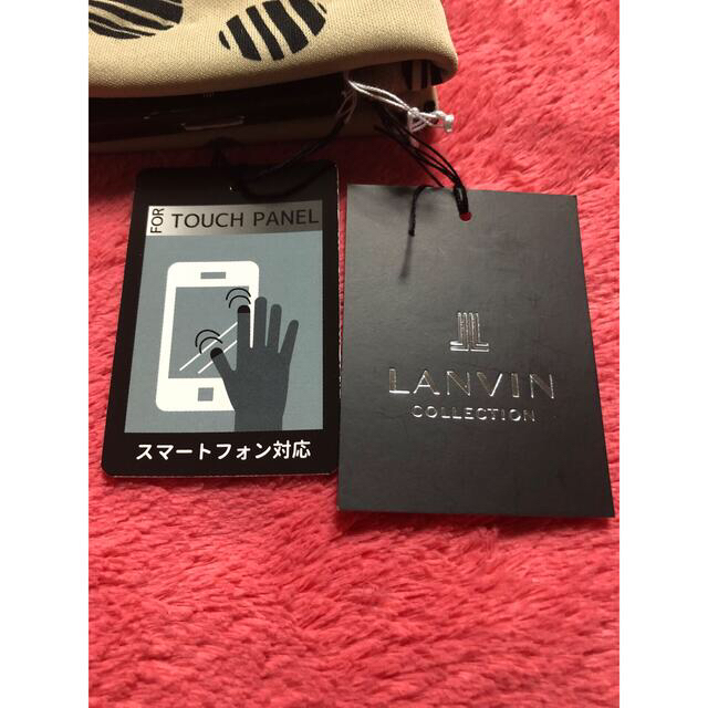 LANVIN COLLECTION(ランバンコレクション)のおさく様専用★新品【ランバン】リボン ウールカシミヤ混 手袋 タッチパネル対応 レディースのファッション小物(手袋)の商品写真