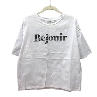 バビロン(BABYLONE)のバビロン カットソー Tシャツ クルーネック プリント 半袖 38 白 ホワイト(Tシャツ(半袖/袖なし))