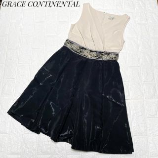 グレースコンチネンタル(GRACE CONTINENTAL)の高級 GRACE CONTINENTAL シャイニータフタ ノースリーブ ドレス(ひざ丈ワンピース)