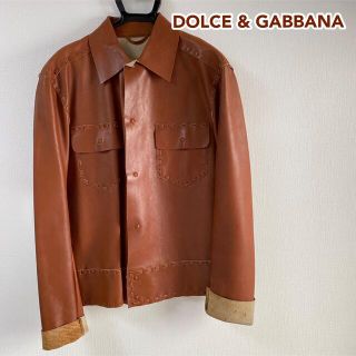 ドルチェアンドガッバーナ(DOLCE&GABBANA)の【12/7お値下げ】DOLCE & GABBANA レザージャケット(レザージャケット)