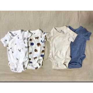 エイチアンドエム(H&M)のH&Mのオーガニックコットンボディー4枚セット(ロンパース)