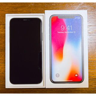 アップル(Apple)の版simフリー iphone x  b スペースグレイ mqc12j/a app(スマートフォン本体)