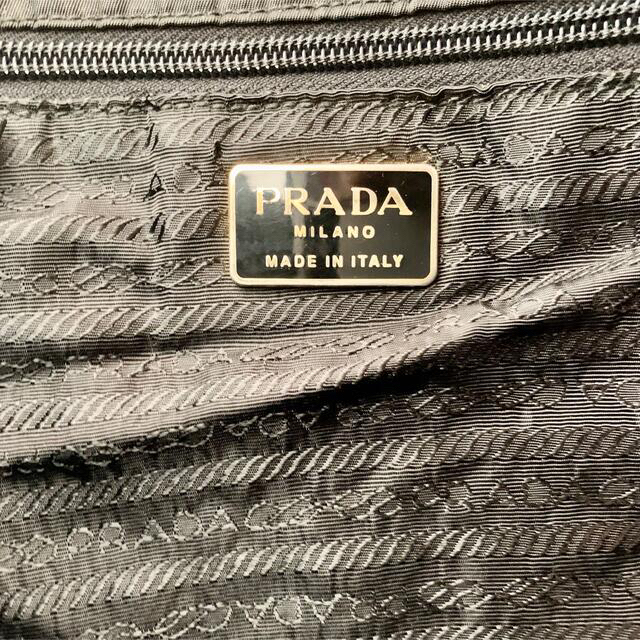 PRADA プラダ トートバッグ ハンドバッグ ナイロン ブラック 刺繍ロゴ 8