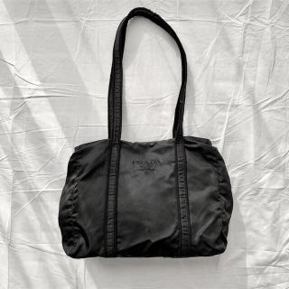 プラダ(PRADA)のPRADA プラダ トートバッグ ハンドバッグ ナイロン ブラック 刺繍ロゴ(トートバッグ)
