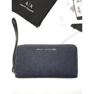 アルマーニエクスチェンジ(ARMANI EXCHANGE)の未使用アルマーニエクスチェンジ　デニム長財布　ラウンドファスナー(長財布)