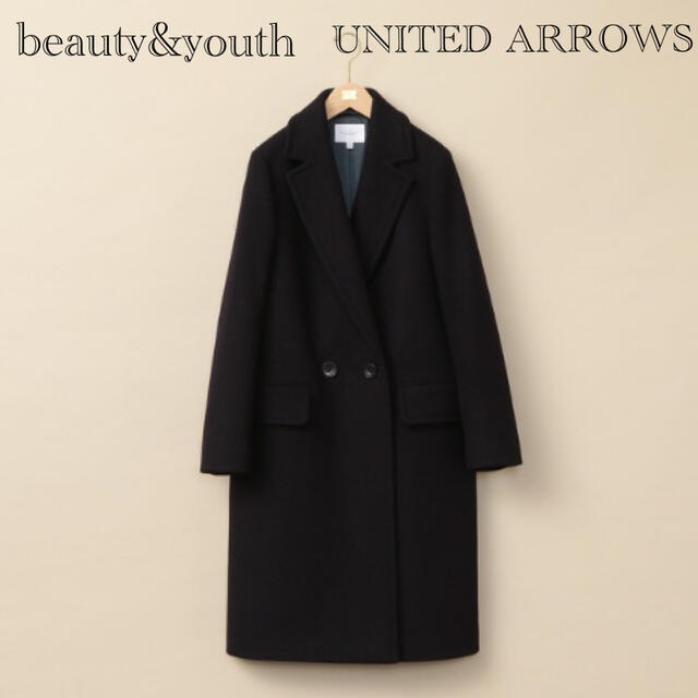 BEAUTY&YOUTH UNITED ARROWS(ビューティアンドユースユナイテッドアローズ)のbeauty&youth ♡ manteco ダブルテーラーコート　ネイビー レディースのジャケット/アウター(チェスターコート)の商品写真