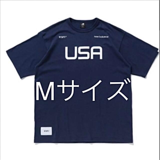 【新品未使用】new balance WTAPS Tシャツ Mサイズ 紺色のサムネイル