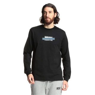 ディーゼル(DIESEL)のDIESEL ロンT ボックスロゴ　T-JUST-LS-X41 ブラック XL(Tシャツ/カットソー(七分/長袖))