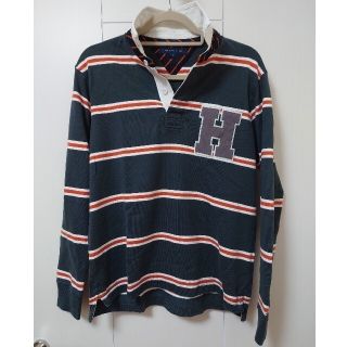 トミーヒルフィガー(TOMMY HILFIGER)のトミーヒルフィガー　ラガーシャツ　Ｌ(ポロシャツ)