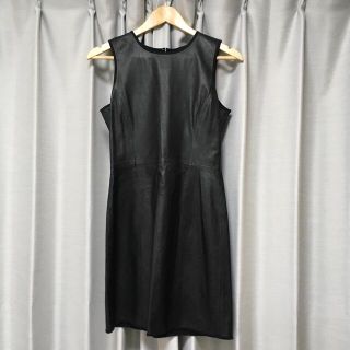 theyskens theory ノースリーブ レザーワンピース