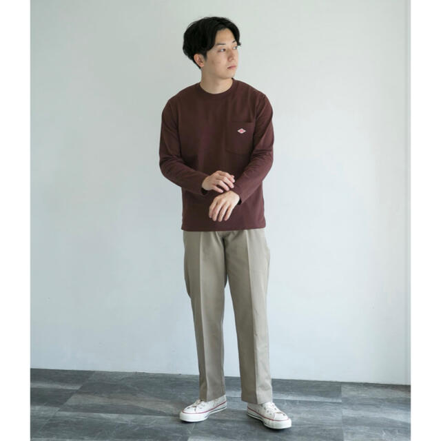 DANTON(ダントン)のワイン⭐︎DANTON POCKET T-SHIRTS LONG-SLEEVE メンズのトップス(Tシャツ/カットソー(七分/長袖))の商品写真