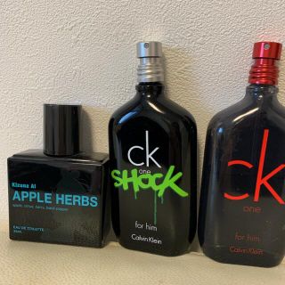 カルバンクライン(Calvin Klein)のカルバンクライン CK one red 50ml アップルハーブス　3点セット(香水(男性用))