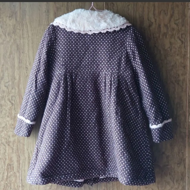 Souris(スーリー)のSourisドットコート120 キッズ/ベビー/マタニティのキッズ服女の子用(90cm~)(コート)の商品写真