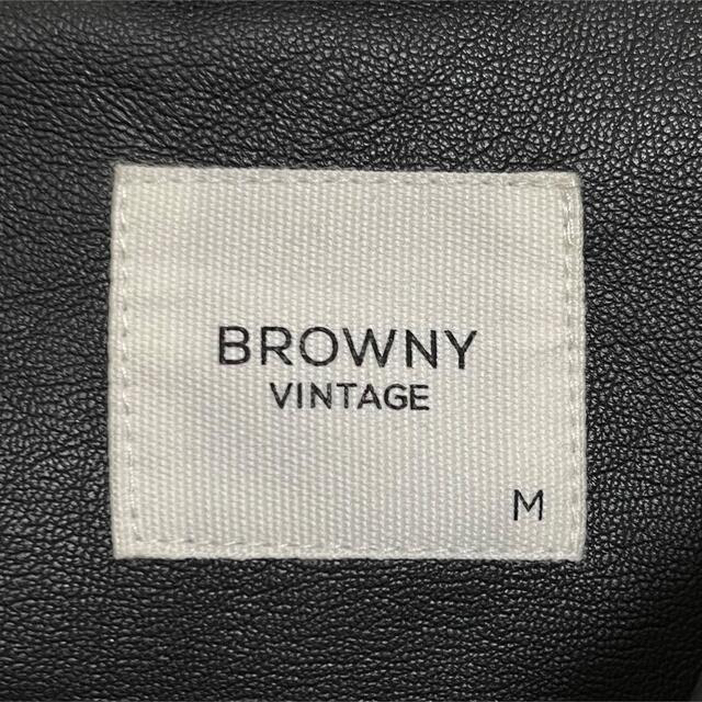 BROWNY(ブラウニー)の【美品】BROWNY シングルライダース ジャケット 黒 M メンズのジャケット/アウター(ライダースジャケット)の商品写真