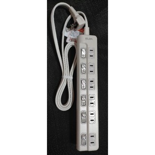 【新品未使用】朝日電気 ELPA Lスイッチ付タップ コード長：2m 6個口(その他)