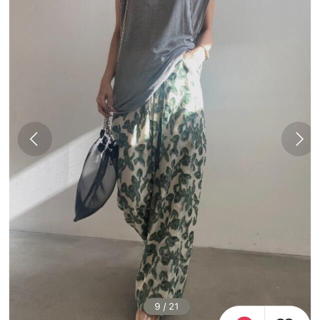 大人気完売 新品 MEDI ALICE LOOSE PANTSグリーンM | alliance-franco