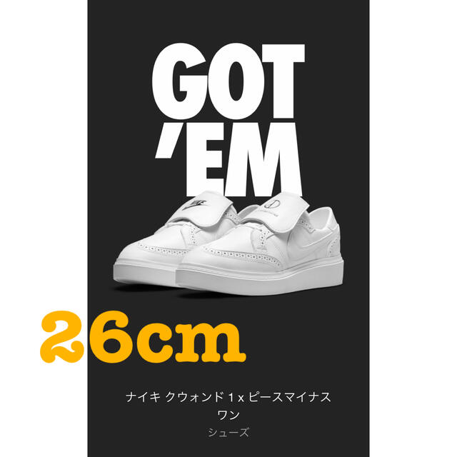 PEACEMINUSONE Nike Kwondo1 White 26.0cm | vrealitybolivia.com