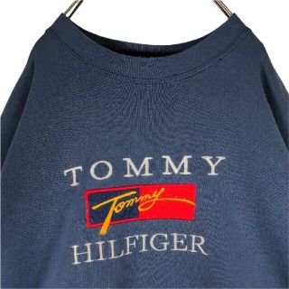 TOMMY HILFIGER - 【古着】90s オールドトミー ビッグ 刺繍ロゴ