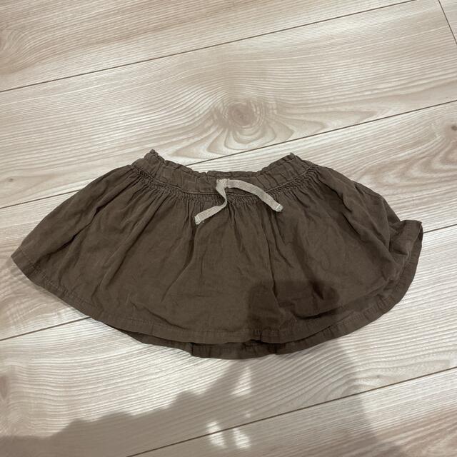 ZARA KIDS(ザラキッズ)のザラベイビー　80 ブラウンスカート キッズ/ベビー/マタニティのベビー服(~85cm)(スカート)の商品写真