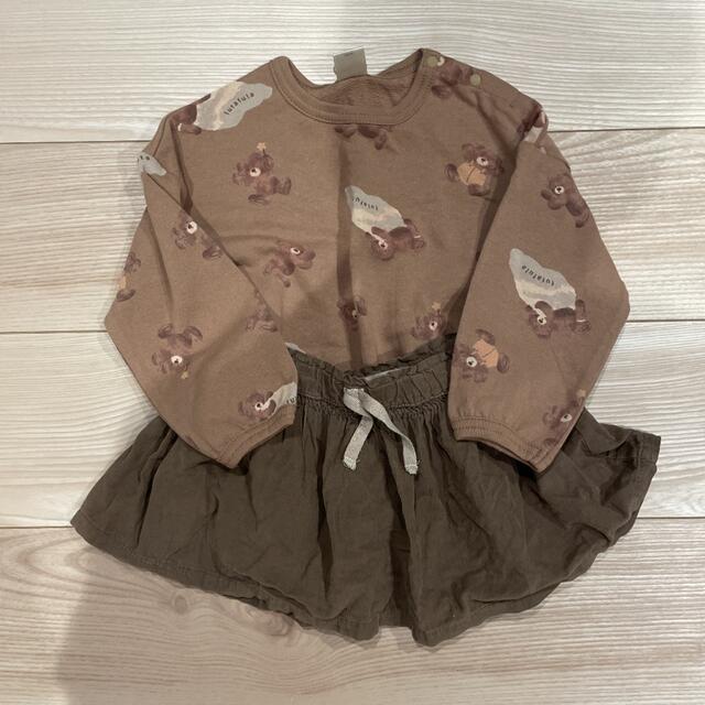 ZARA KIDS(ザラキッズ)のザラベイビー　80 ブラウンスカート キッズ/ベビー/マタニティのベビー服(~85cm)(スカート)の商品写真