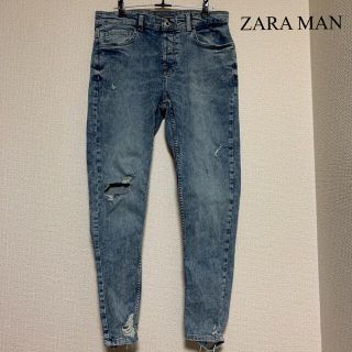 ザラ(ZARA)のZARA  MAN ダメージデニム　スキニー(デニム/ジーンズ)