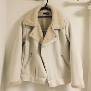 W Closet ダブルクローゼット フェイクムートン ライダース ジャケット