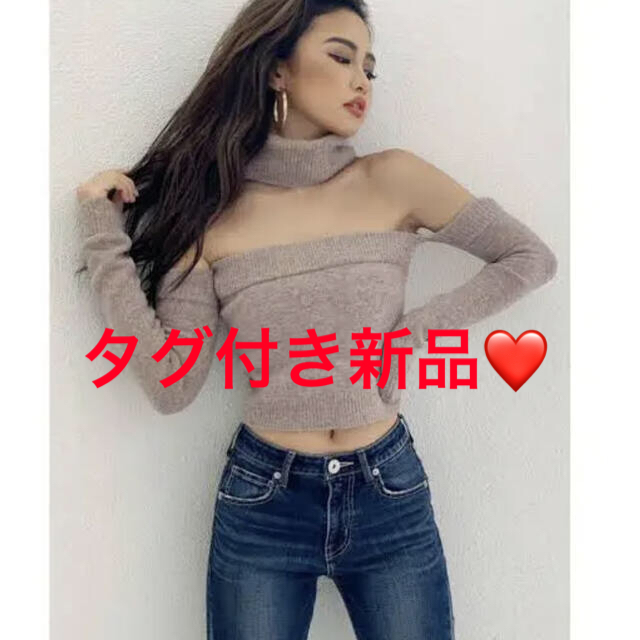 GYDA(ジェイダ)の値下げ不可　　GYDA 2WAYチョーカーベアニットTOPS PINK レディースのトップス(ニット/セーター)の商品写真