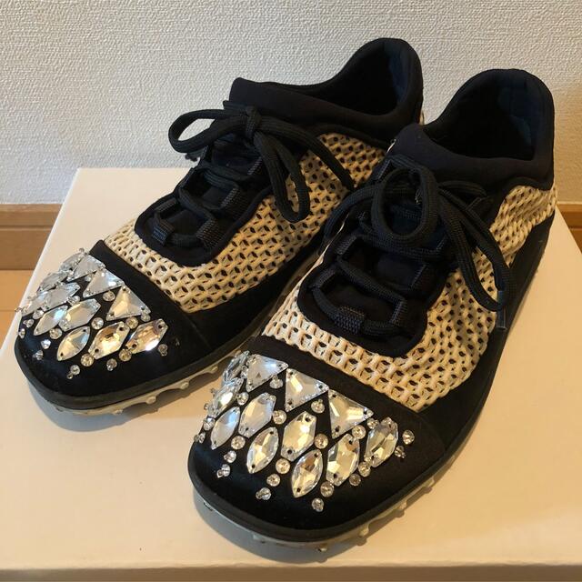 レディースmiumiu ビジュー　スニーカー