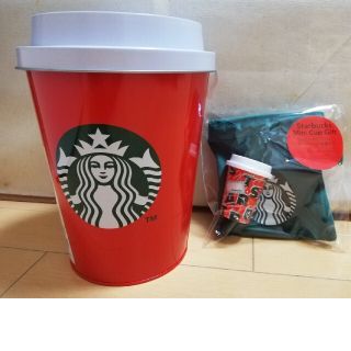 スターバックスコーヒー(Starbucks Coffee)のビッグレッドカップ＆ブランケット＆ミニカップ(小物入れ)