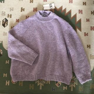 ザラ(ZARA)の新品★ZARAザラ　オーバーサイズ仕様ウールセーター　ニット　M(ニット/セーター)