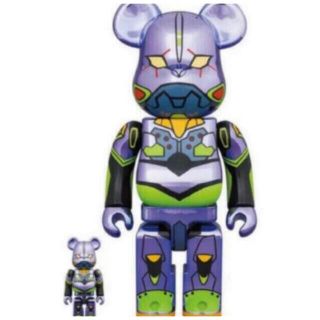 メディコムトイ(MEDICOM TOY)のBE@RBRICK エヴァンゲリオン初号機 CHROME 100% 400%(その他)