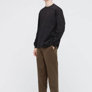 ユニクロ(UNIQLO)の《試着のみ》ユニクロ クルーネックT 長袖 ブラック XLサイズ(Tシャツ/カットソー(七分/長袖))