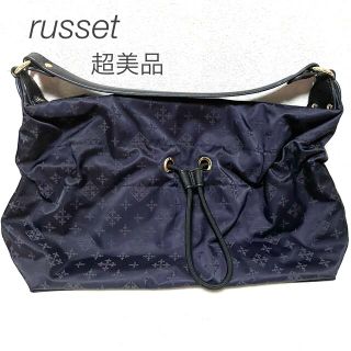 ラシット(Russet)のラシット バッグ ナイロン レザー バッグ 肩掛け ネイビー(ハンドバッグ)