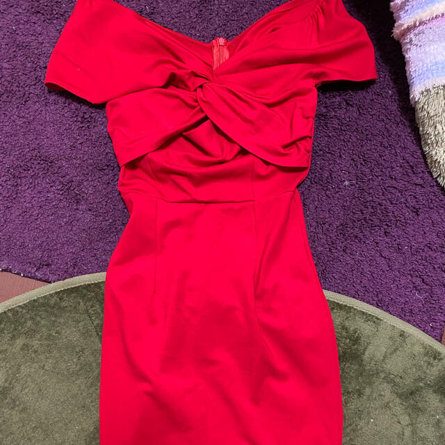 赤ドレスmy様専用 レディースのフォーマル/ドレス(ミディアムドレス)の商品写真