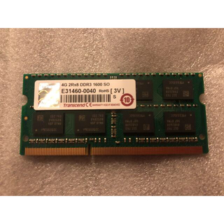 トランセンド(Transcend)のTranscend ノートPC用メモリ DDR3 1600 4GB 1.5V(PCパーツ)