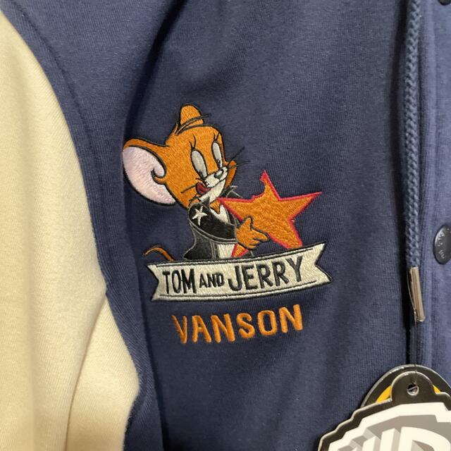 VANSON(バンソン)のバンソン×トムとジェリー　パーカーブルゾン　ねこ　ネコ　ねずみ　ネズミ メンズのジャケット/アウター(ブルゾン)の商品写真