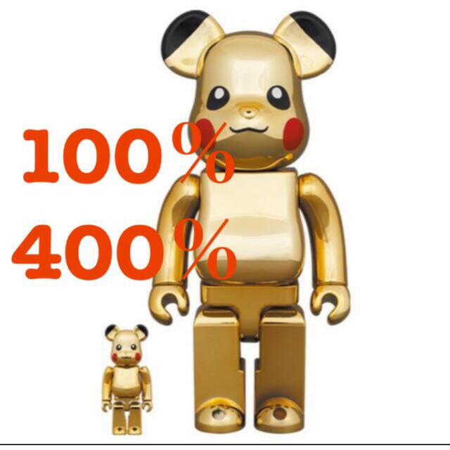 100%&400% BE@RBRICK ピカチュウ GOLD CHROME