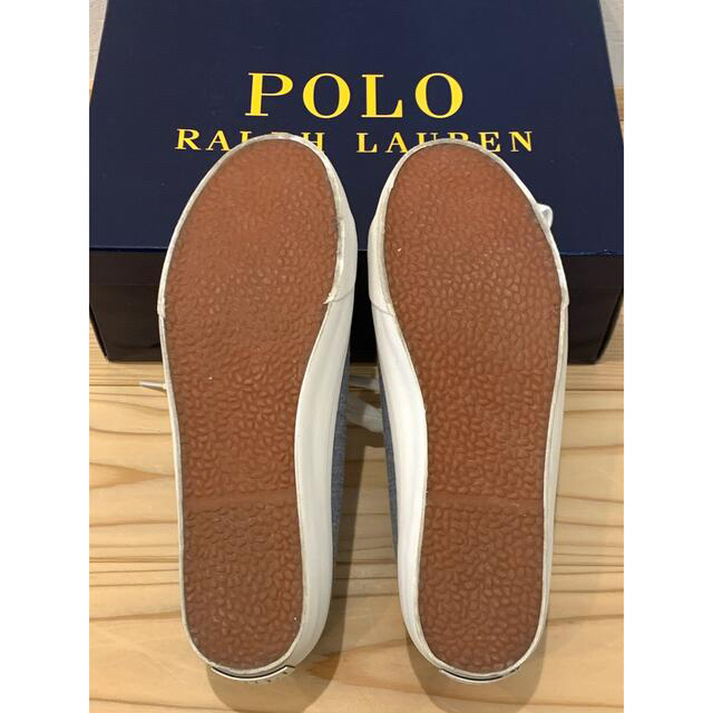 POLO RALPH LAUREN(ポロラルフローレン)の【美品】POLO RALPH LAURENレディーススニーカーブルー25.1cm レディースの靴/シューズ(スニーカー)の商品写真